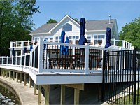 <b>waterfront community composite porch & deck-Perimeter Aluminum fencing</b>